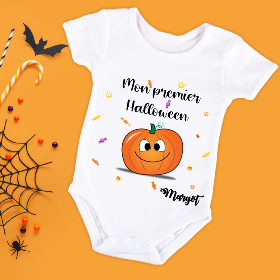 Body bébé ou tee-shirt personnalisable mon premier halloween